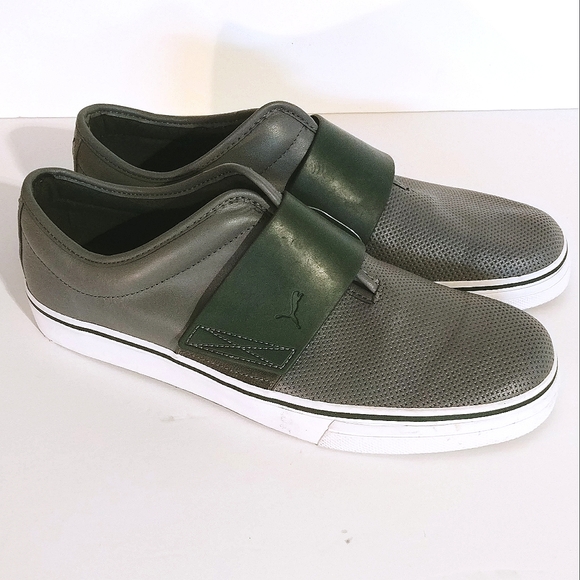 Puma Other - Puma Mens 11 Gray Leather Shoes. El Rey Slip On Casual Sneakers 349496 Brand New